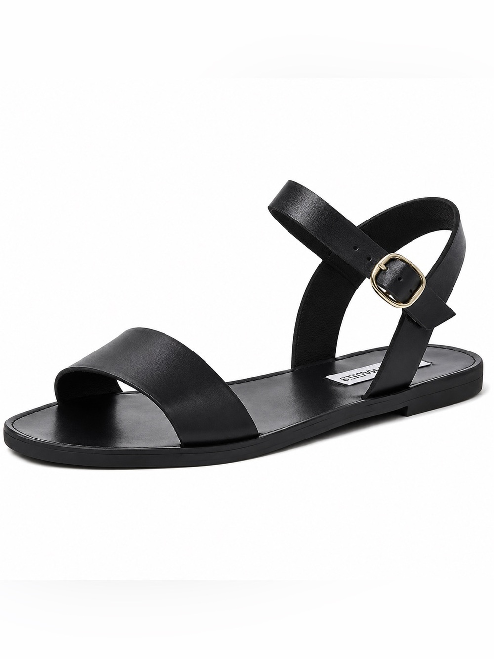 Steve Madden Black Flat Sandals – Size 8